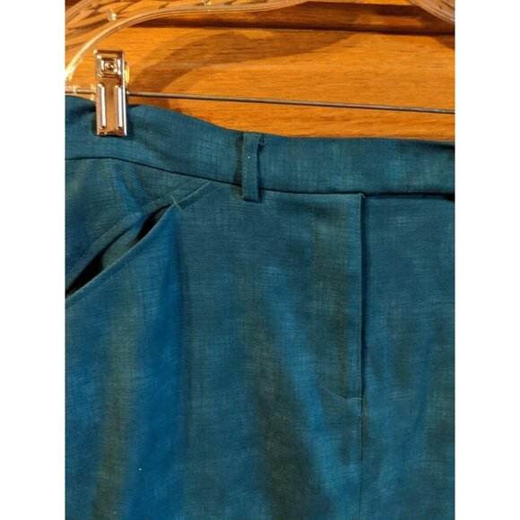 CJ Banks Christopher Dress Skirt Size 10 Blue Green Modest Womens Long - Picture 2 of 9